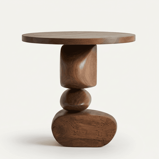 The Pebble Table side