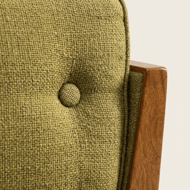The Sapele Sofa upclose
