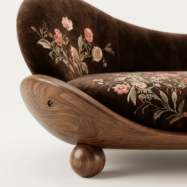 The Floral Chaise upclose